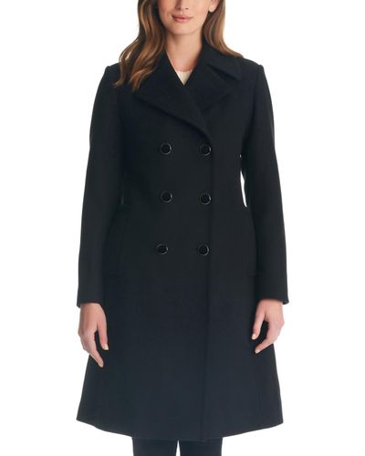 Kate Spade Double-breasted Wool Blend Peacoat - Blue