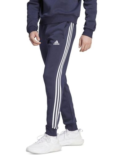 adidas Essentials 3-stripes Regular-fit Fleece sweatpants - Blue