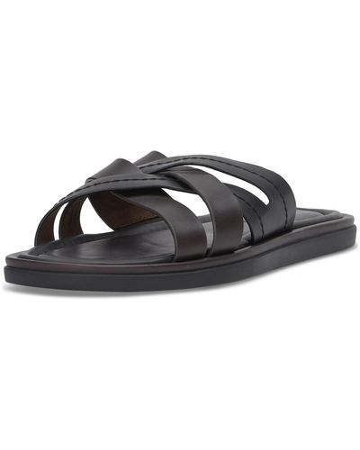 Vince Camuto Naele Crisscross Slide Sandals - Black