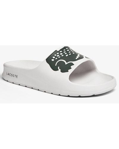 Lacoste Croco 2.0 Slide Sandals - White