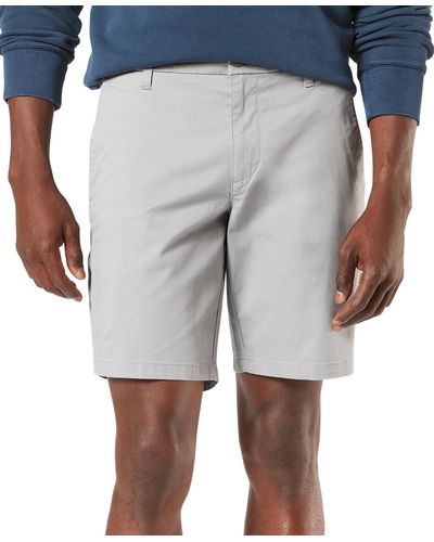 Dockers Ultimate Supreme Flex Stretch Solid 9" Shorts - Gray
