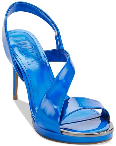 DKNY Diva Iridescent Slip On Heels - Blue
