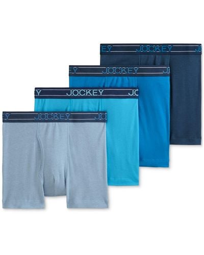 Jockey Lightweight Cotton Blend 5" Boxer Briefs - Blue