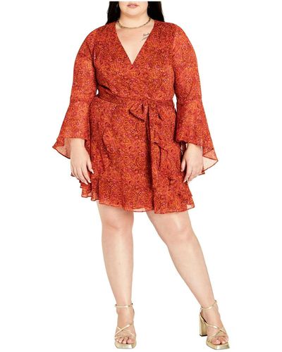 City Chic Plus Size Lexi Dress - Red