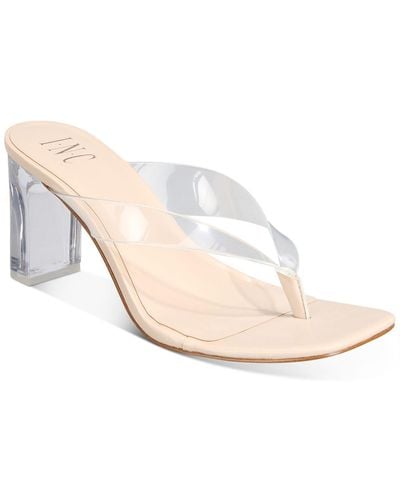 INC International Concepts Myrene Clear Vinyl Toe-thong Sandals, Created For Macy's - Natural