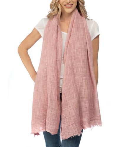 Vince Camuto Washed Fabric Solid Wrap Scarf - Pink