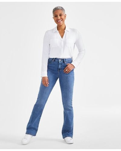 Style & Co. Mid-rise Curvy Bootcut Jeans - Blue