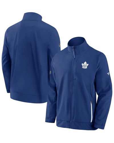 Fanatics Toronto Maple Leafs Authentic Pro Rink Coaches Full-zip Jacket - Blue