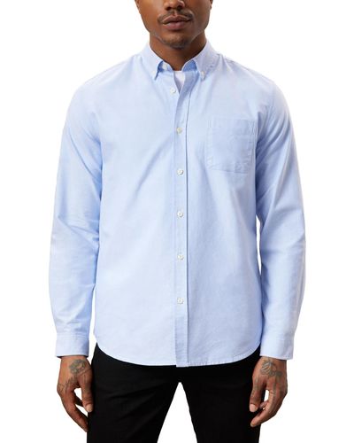 Frank And Oak Jasper Long Sleeve Button-down Oxford Shirt - Blue