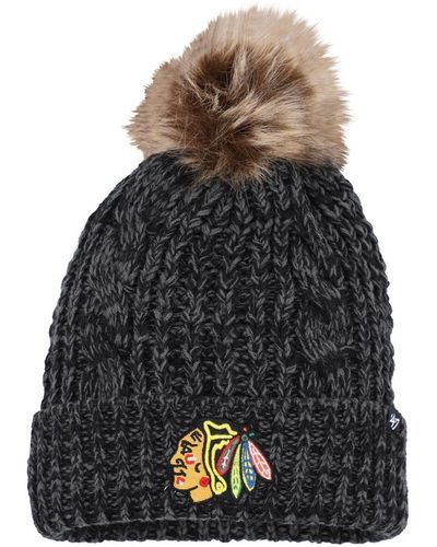 '47 Chicago Hawks Meeko Cuffed Knit Hat - Black