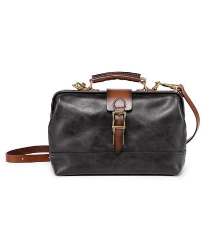 Old Trend Genuine Leather Doctor Satchel Bag - Black
