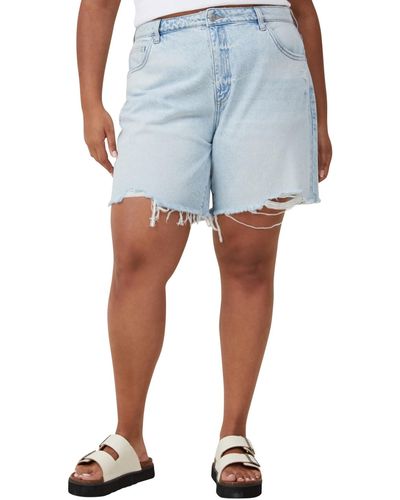 Cotton On Relaxed Denim Shorts - Blue