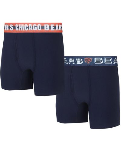 Concepts Sport Chicago Bears Gauge Knit Boxer Brief Two-pack - Blue