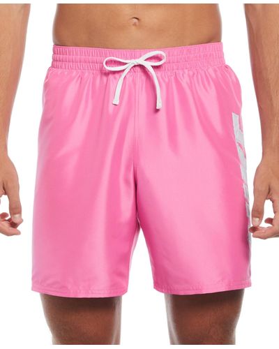 Nike Big Block Logo Volley 7" Swim Trunks - Pink