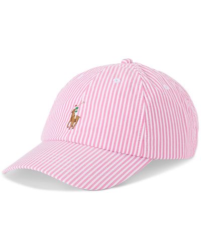 Polo Ralph Lauren Cotton Seersucker Ball Cap - Pink