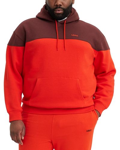 Levi's Big And Tall Relaxed Graphic Pullover Hoodie - Red