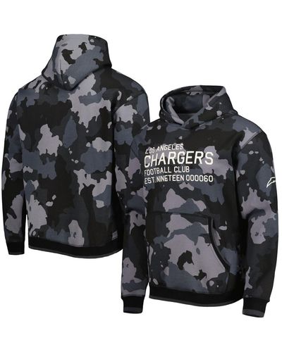 The Wild Collective Los Angeles Chargers Camo Pullover Hoodie - Black