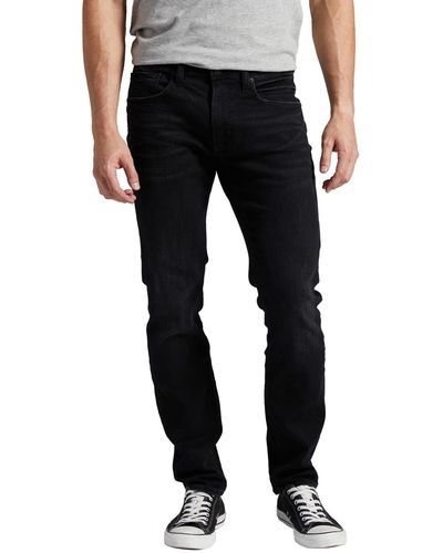 Silver Jeans Co. Taavi Skinny Fit Skinny Leg Jeans - Black