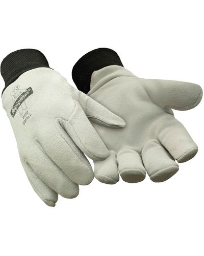 Refrigiwear Fleece Lined Insulated Leather Gloves - Green