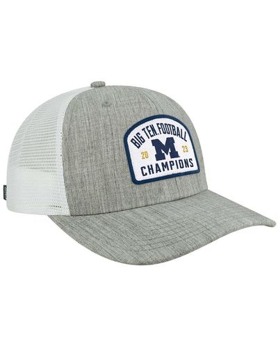 Legacy Athletic Michigan Wolverines 2023 Big Ten Football Conference Champions Adjustable Trucker Hat - Gray