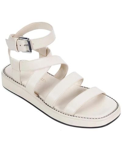 Paula Torres Pamplona Chunky Flatform Gladiator Sandals - White