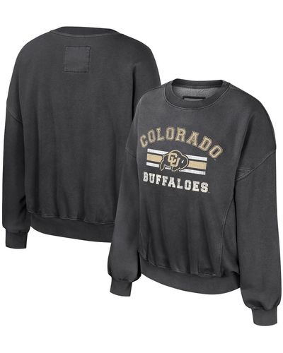 Colosseum Athletics Colorado Buffaloes Audrey Washed Pullover Sweatshirt - Black
