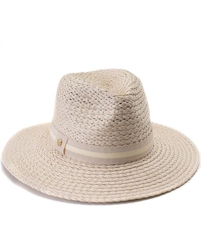 Vince Camuto Straw Panama Hat - Natural