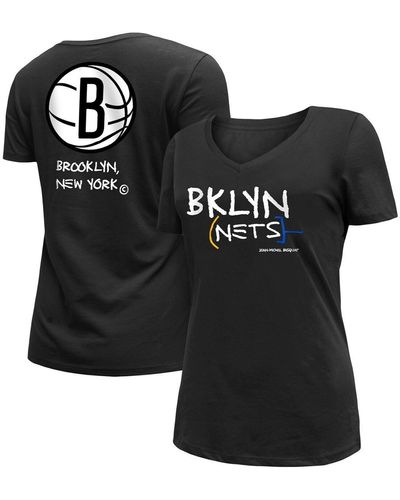 KTZ Brooklyn Nets 2022/23 City Edition V-neck T-shirt - Black