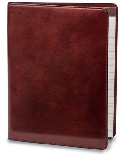 Bosca Old Leather Classic All Leather Pad Cover 8.5 X 11 - Red