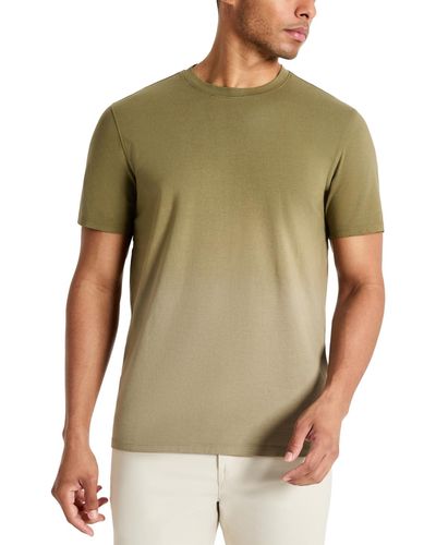 Kenneth Cole 4-way Stretch Dip-dyed T-shirt - Green