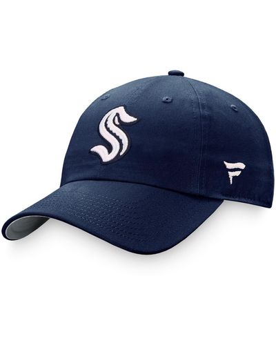 Fanatics Seattle Kraken Iconic Glimmer Adjustable Hat - Blue
