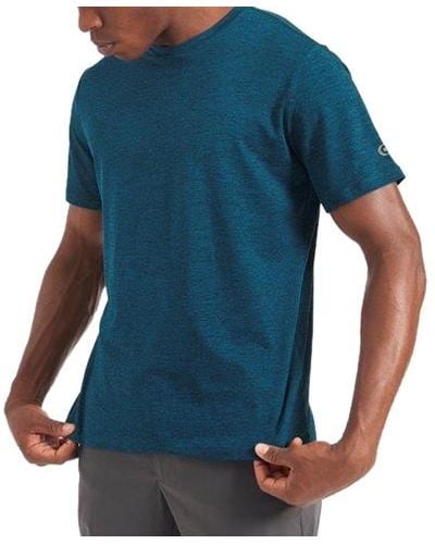 Ben Sherman Marled Moisture-wicking Short-sleeve Performance T-shirt - Blue
