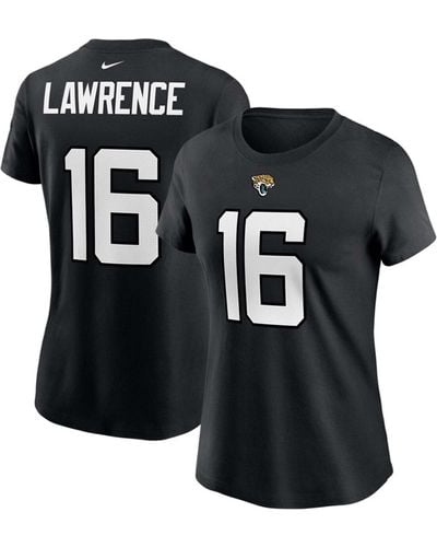 Nike Trevor Lawrence Jacksonville Jaguars 2021 Nfl Draft First Round Pick Player Name Number T-shirt - Black