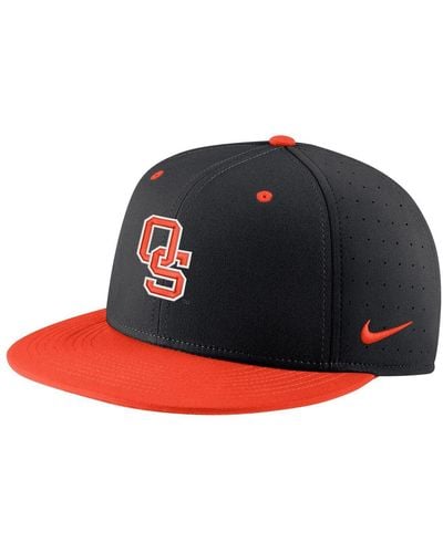 Nike Oklahoma State Cowboys Aero True Baseball Performance Fitted Hat - Red