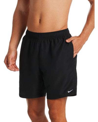Nike Essential Lap Solid 7" Swim Shorts - Black