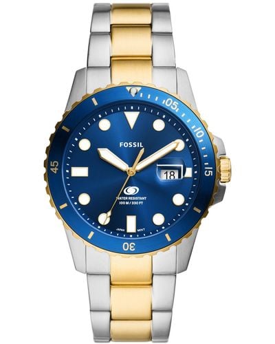 Fossil Blue Dive Three-hand Date Stainless Steel Watch 42mm