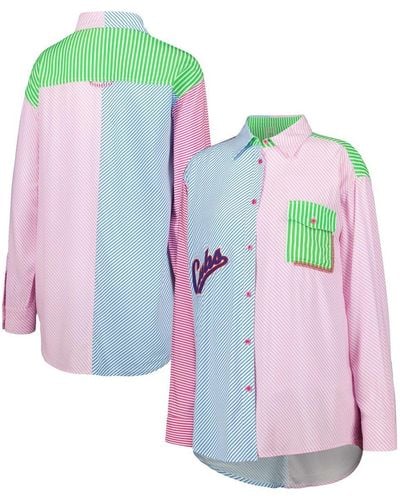 Terez Chicago Cubs Button-up Shirt - Pink