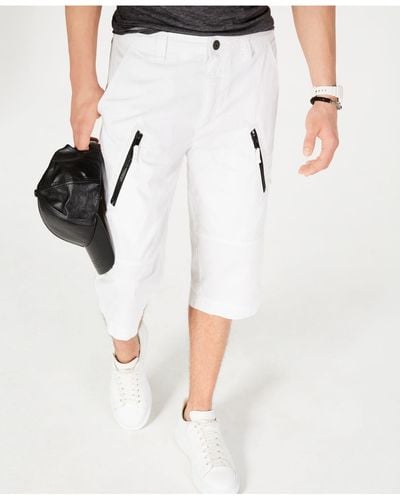 INC International Concepts Big & Tall Cargo Shorts, Created For Macy's - White