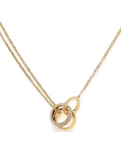 Olivia Burton 18k Gold-plated Crystal Interlink Necklace - Metallic