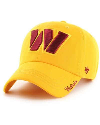 '47 Washington Commanders Miata Clean Up Secondary Logo Adjustable Hat - Yellow