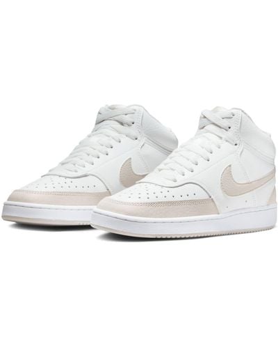Nike Court Vision Mid Casual Sneakers From Finish Line - White