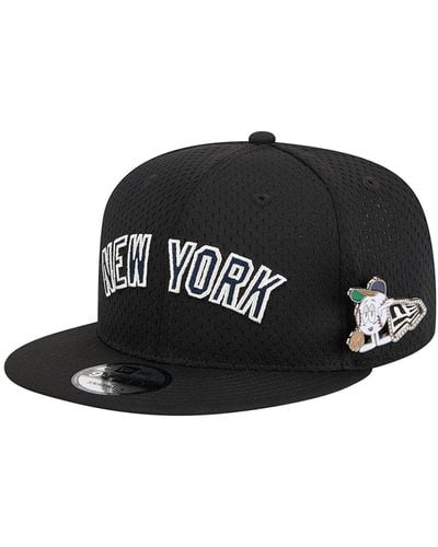 KTZ New York Yankees Post Up Pin 9fifty Snapback Hat - Black