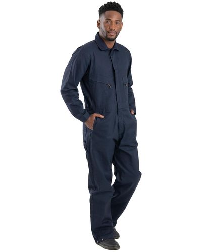 Bernè Big & Tall Heritage Deluxe Unlined Cotton/poly Blend Twill Coverall - Blue