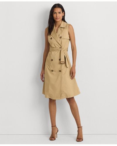 Lauren by Ralph Lauren Double-breasted Belted Dress - Natural