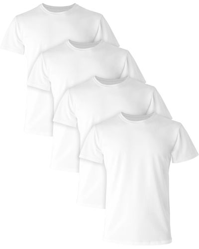Hanes Ultimate 4-pk. Moisture-wicking Stretch T-shirts - White