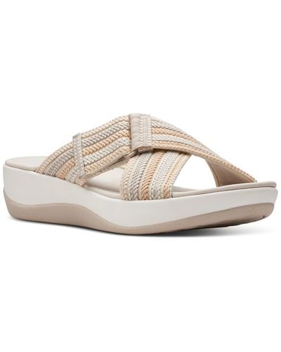 Clarks Cloudsteppers Arla Wave Sandals - White