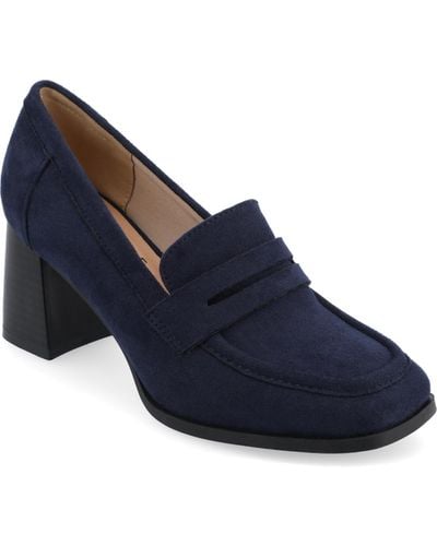Journee Collection Malleah Heeled Loafers - Blue