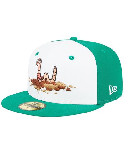 KTZ Worcester Red Sox Theme Nights Wicked Worms Of Worcester Alternate 1 59fifty Fitted Hat - Green