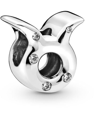 PANDORA Sterling Silver Zodiac Charm - White