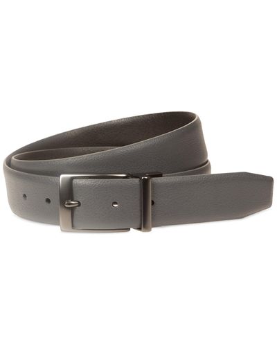 Nike Textured Reversible Leather Belt - Gray